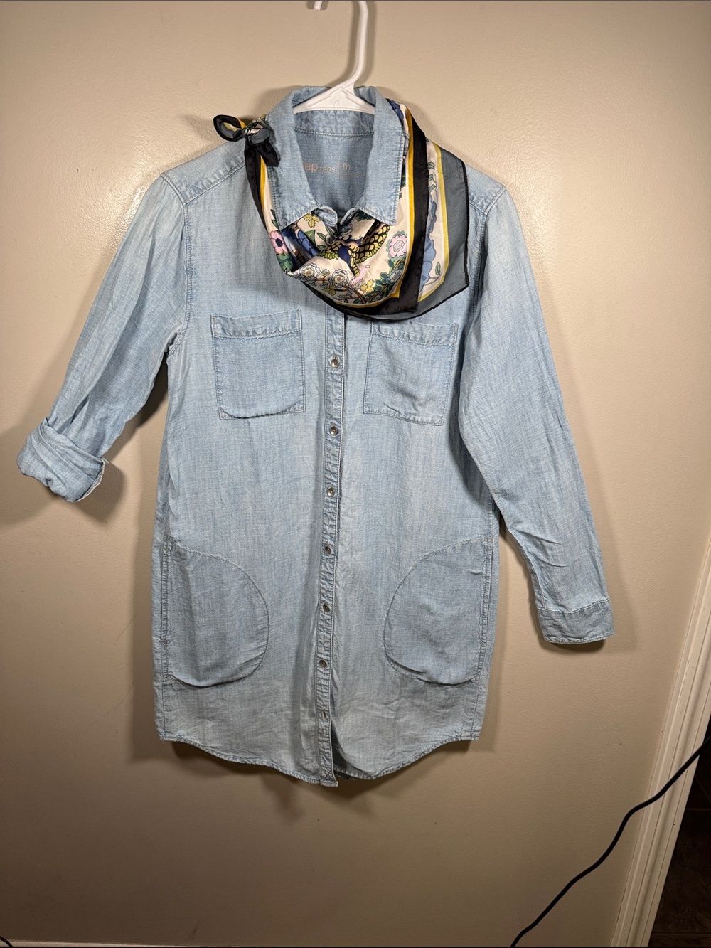 Gap 1969 Chambray Denim Shirt Dress Tunic Medium